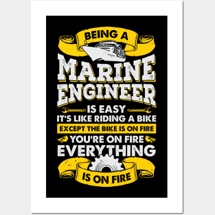 Funny Marine Engineering Job Ship Engineer Gift Posters and Art